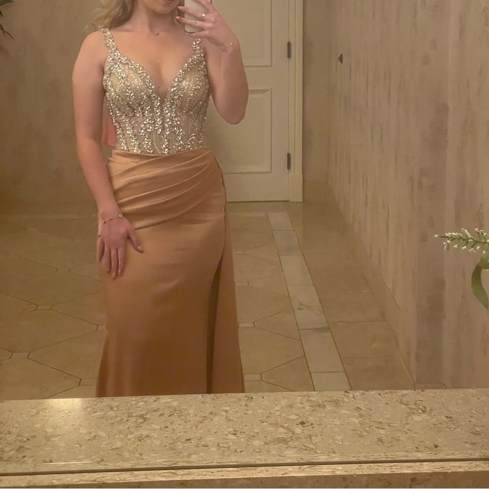 Elegant Gold Sequin Gown